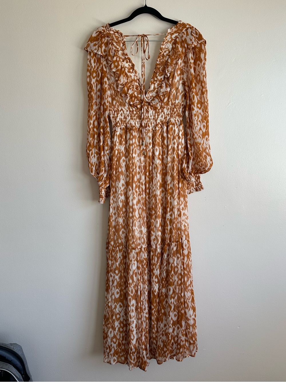 Anthropologie Odetta Ruffled V-Neck Dress Size XS - Picture 4 of 8